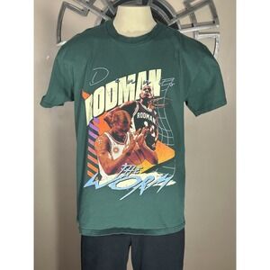 Dennis‎ Rodman  Vintage Apparel T Shirt Mens Large L Green The Worm